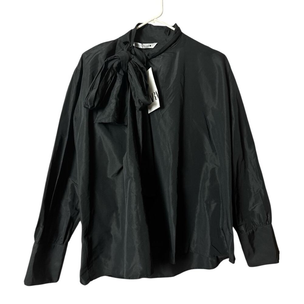Zara Women's Black Long Sleeve Blouse  Sz S  NWT